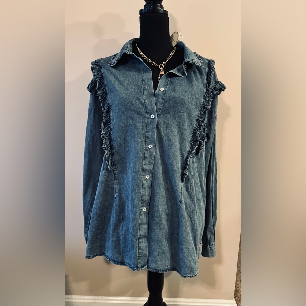 NWT ODDY Denim Long Sleeve Shirt